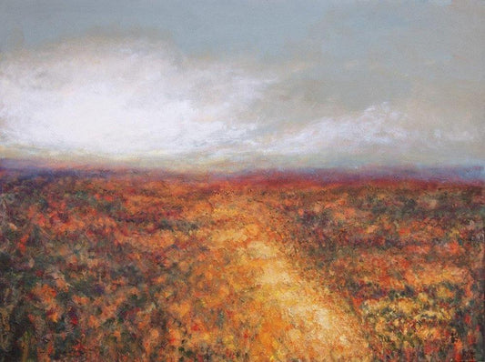 Contemporary Landscape Canvas Print in Fall Colors