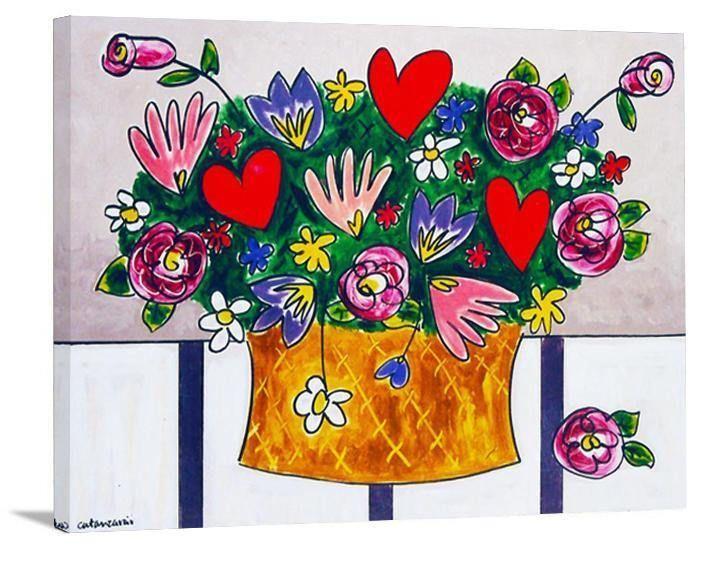 Floral Canvas Print Art - "A Gentle Love - Bouquet" - Chicago Skyline Art