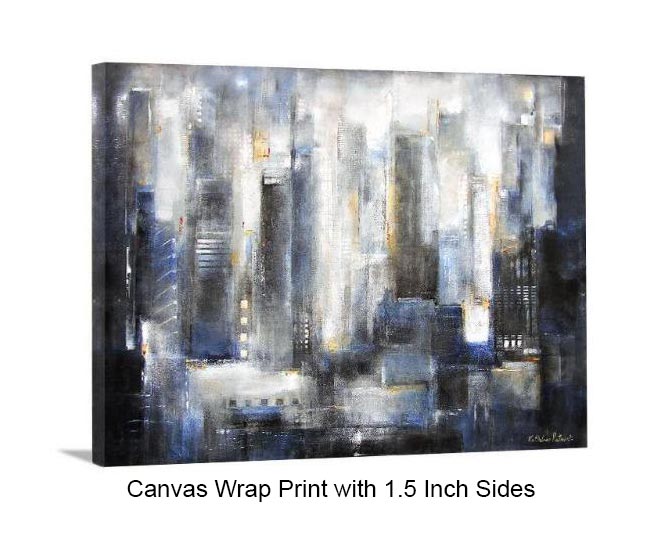 Abstract Cityscape Canvas Art Print