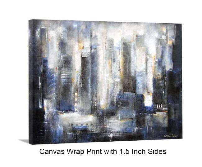  Abstract Cityscape Canvas Art Print