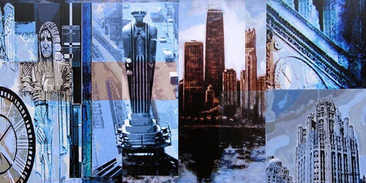 chicago art print - downtown chicago