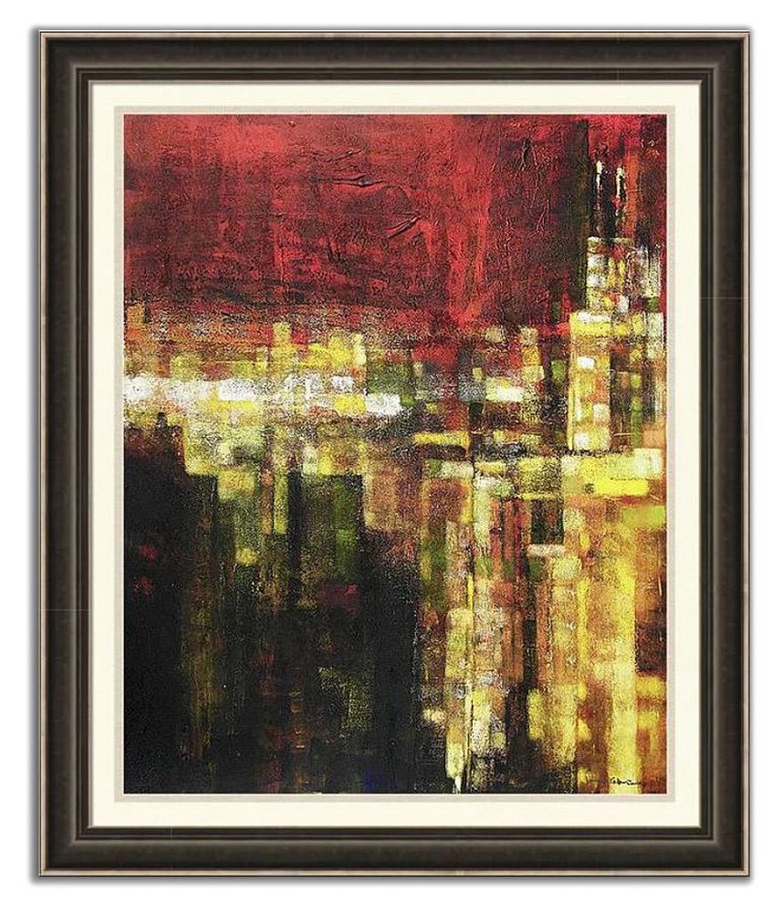 Framed Chicago Skyline Print - "Chicago at Night"
