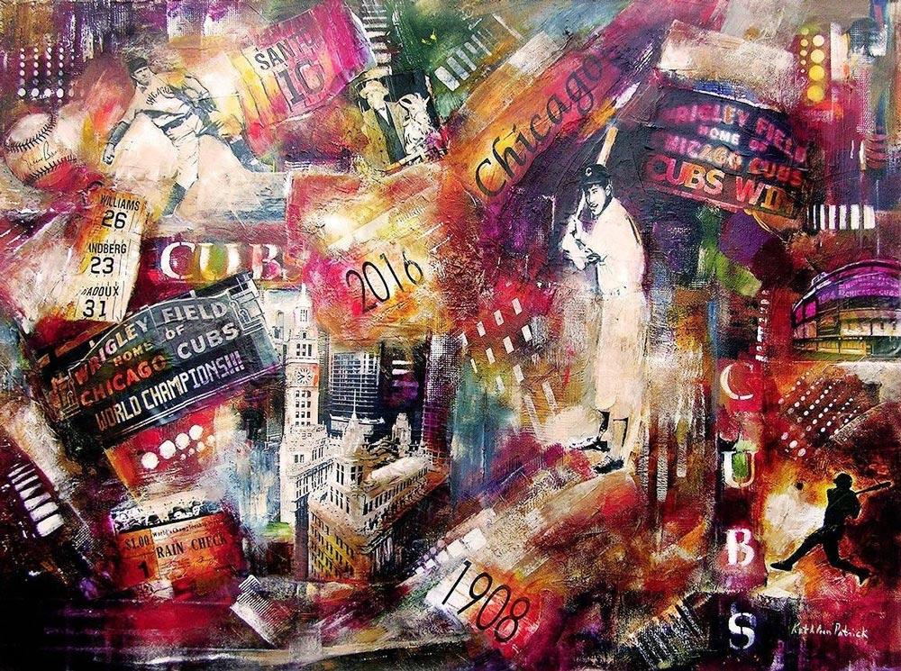 Collage Art Canvas Print – Chicago Skyline Art
