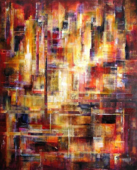 Abstract Cityscape Canvas Print - Of City Lights