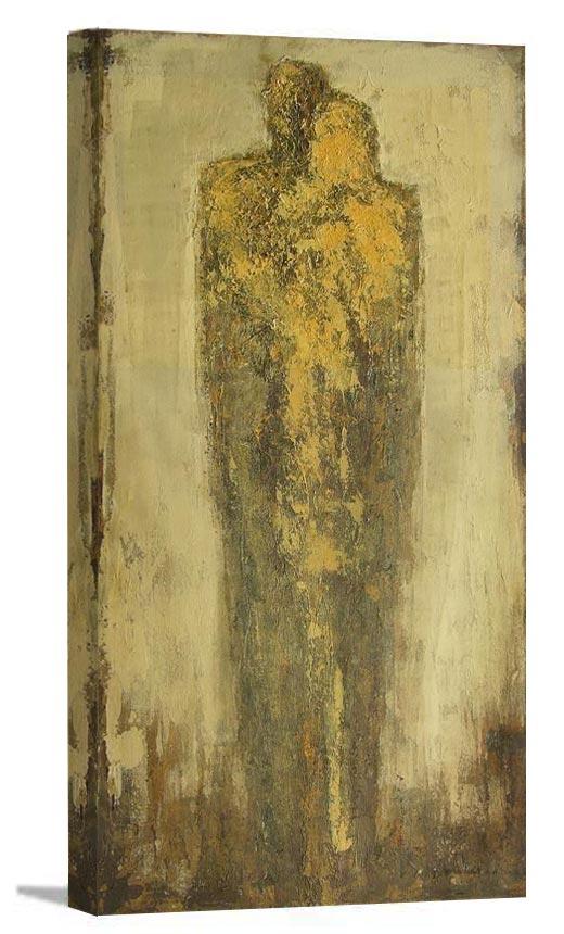 Romantic Couple Canvas Print - "Together in the Quiet"