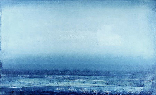 A misty blue seascape filled with mystique.