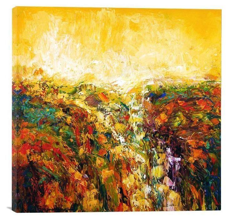 Modern Landscape Artwork- "Summer Sun" - Chicago Skyline Art