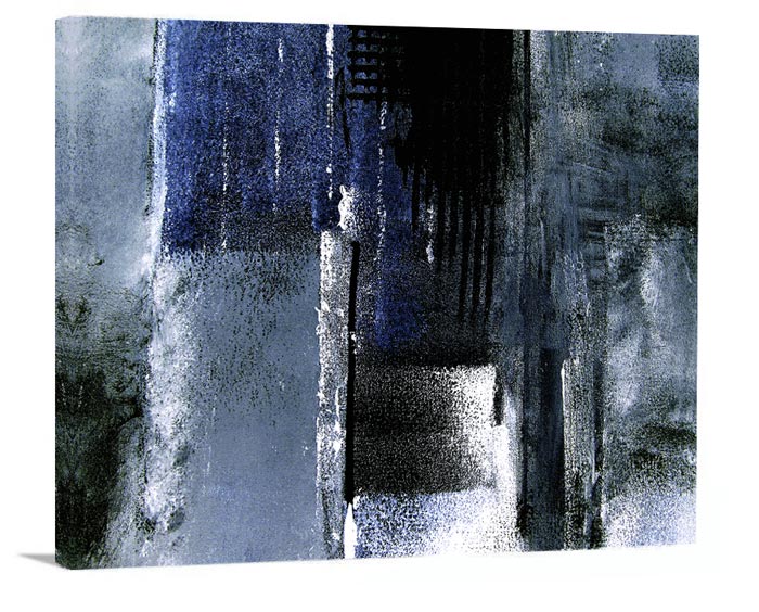 Large Abstract Canvas Print - "Night Moods" - Chicago Skyline Art