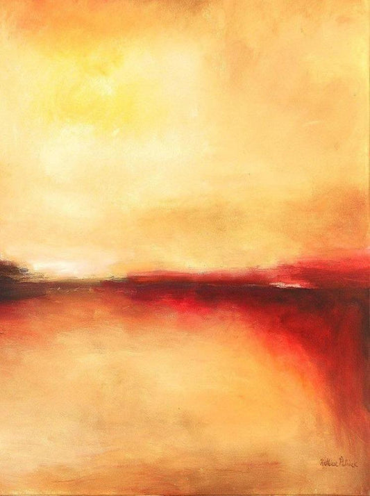 Abstract Landscape Art Canvas Print - "Bright Horizon"