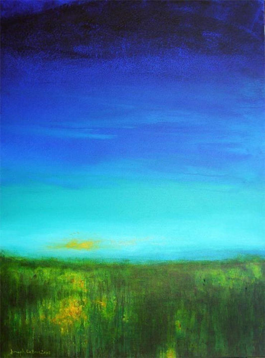 Contemporary Landscape Art Print - "Big Blue Sky" - Chicago Skyline Art