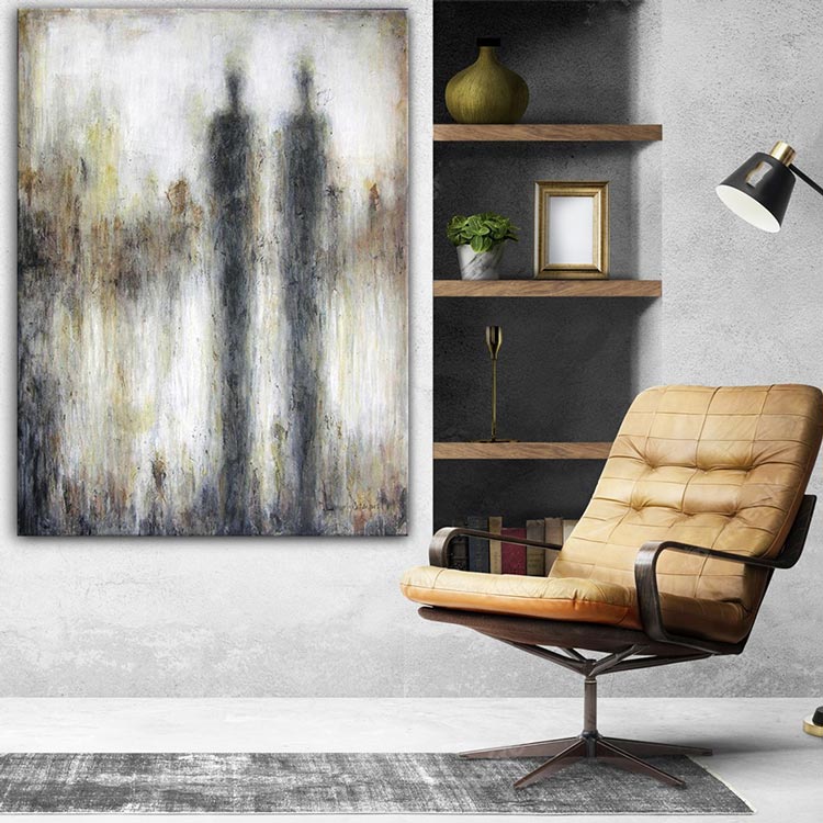 Romantic Couple Canvas Wall Art - "Together"