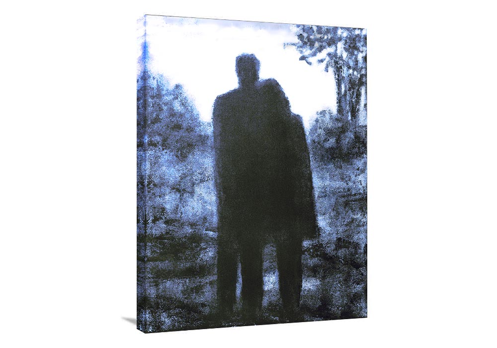 Man and woman enjoying a moment together. Romantic Couple Art Print "Just Us - Together"