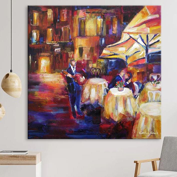 Music Canvas Print "Serenade" in a room.