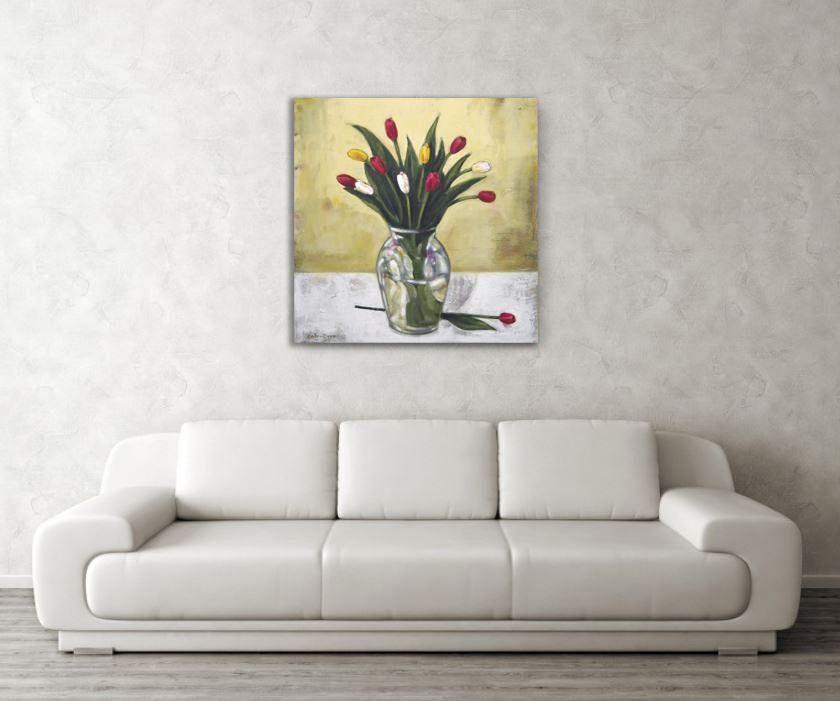 Flower Canvas Print - "Tulips from the Garden" - Chicago Skyline Art
