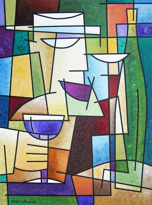 Abstract Wine Art - Print on Canvas