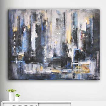 Abstract Cityscape Canvas Prints