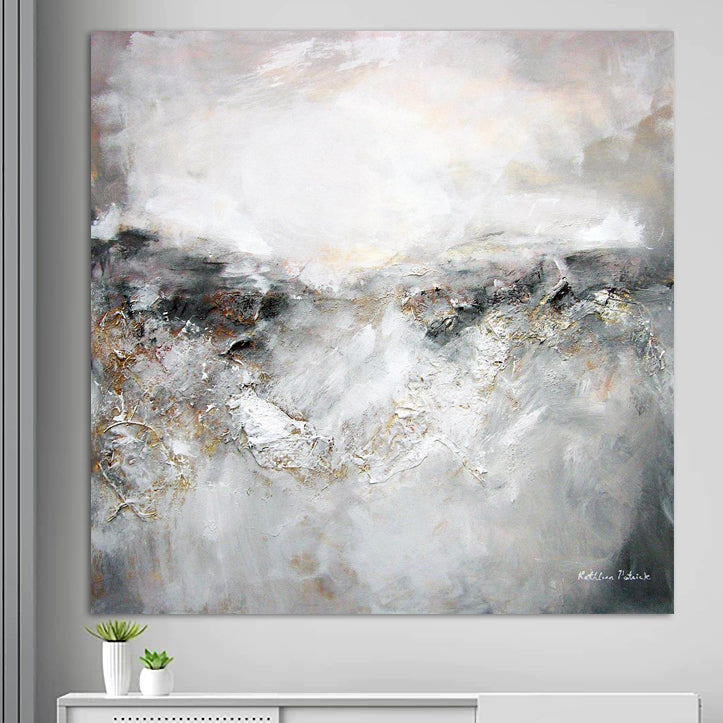 Neutral Abstract Landscape Canvas Prints