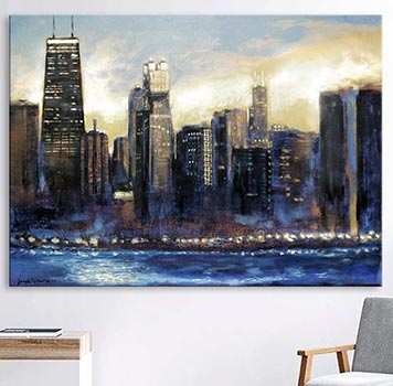 Chicago Skyline Canvas Prints