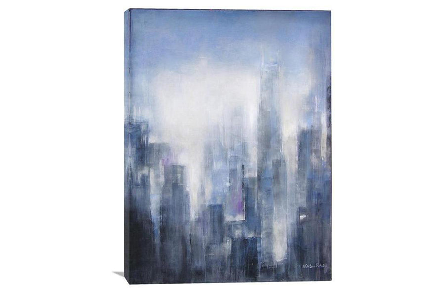 Abstract Chicago Cityscape Canvas Print - "Chicago in the Morning" - Chicago Skyline Art