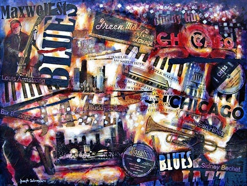 Commissioned artwork on canvas of a favorite musician.
