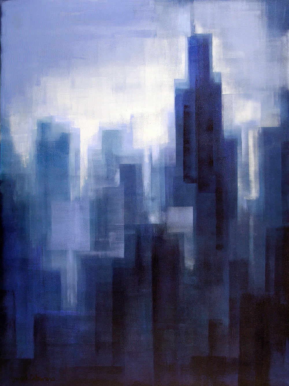 Willis Tower Chicago Canvas Print - "Chicago In The Mist" - Chicago Skyline Art