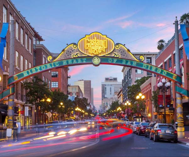 Galleries have been in the  Gaslamp Quarter.