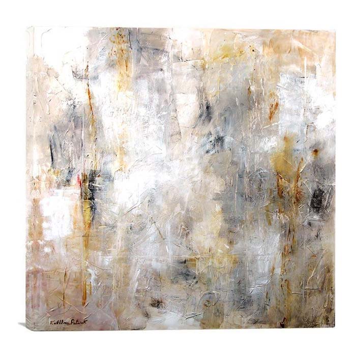 Neutral Abstract Canvas Print - "In Traces of Time"