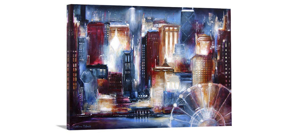 Chicago Skyline Canvas Print - A View From Lake Michigan 