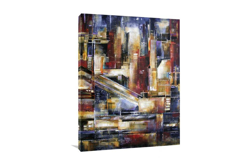 Abstract Chicago Cityscape Canvas Print