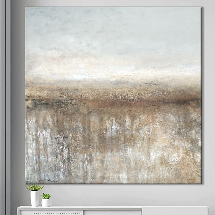 Neutral Abstract Canvas Print o a Wall