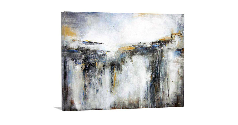 Neutral Abstract Landscape Canvas Print  - "A Distant Light"