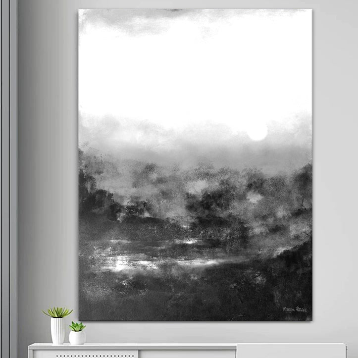 Abstract Landscape Canvas Print "Sunset in the Mist" 