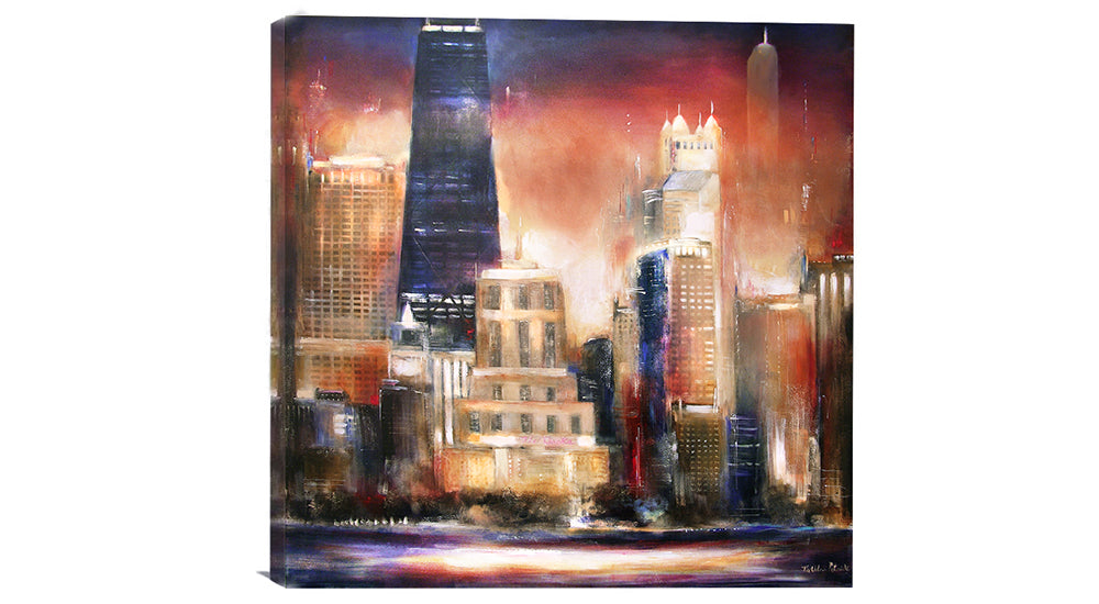 Chicago Skyline Canvas Print - Oak Beach Skyline 