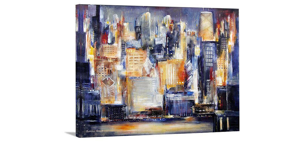 Chicago Skyline Canvas Print -"In Chicago Tonight" - Print on Canvas