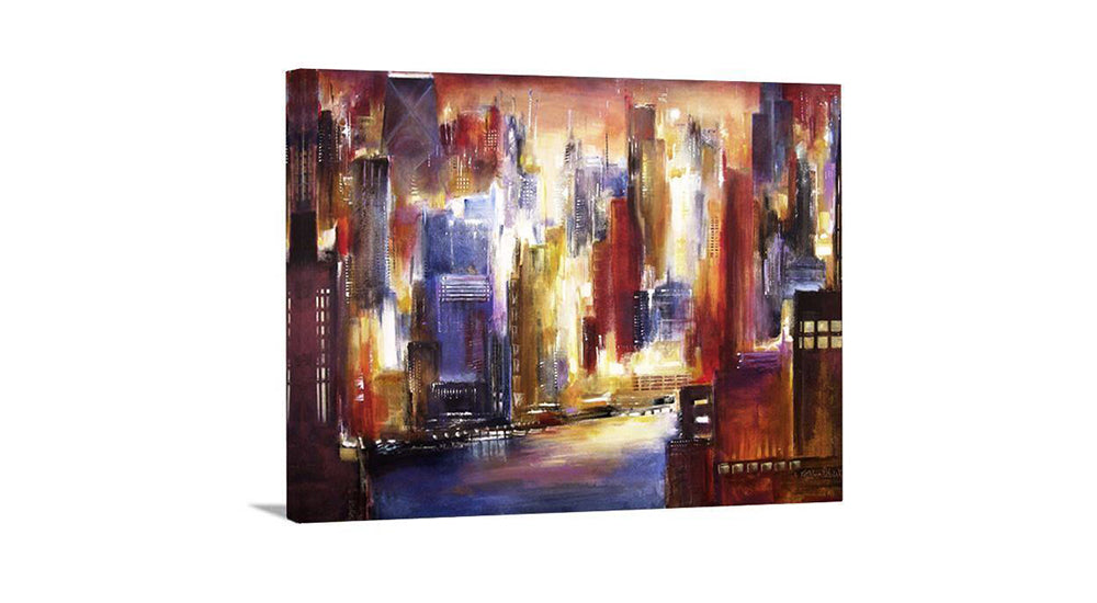 Chicago Skyline Print on Canvas - Chicago - The River View