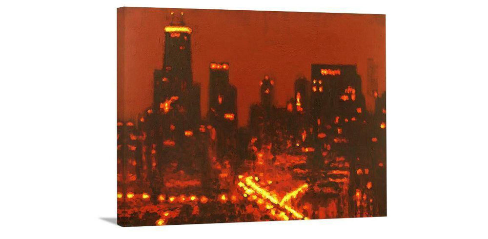 Skyline Canvas Print of Chicago Outside My Window