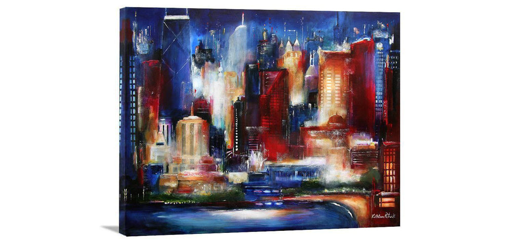 Chicago Skyline Canvas Painting Print