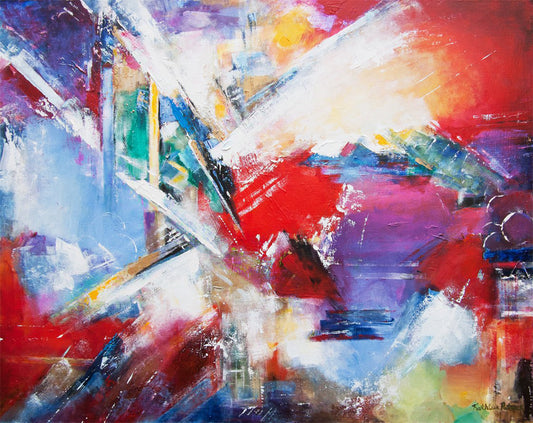 This colorful abstract painting will transport you