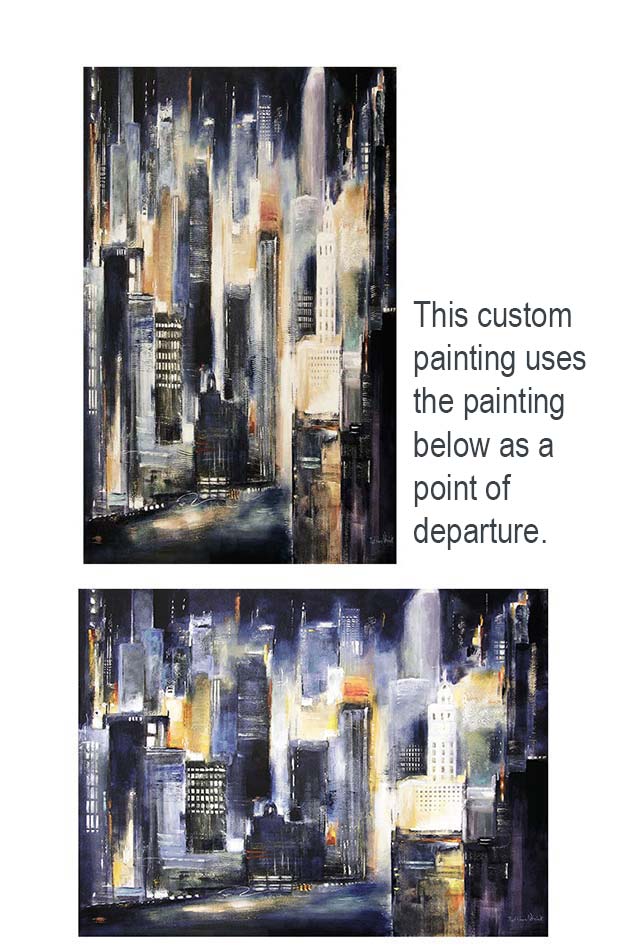 Large custom contemporary paintings on canvas are our specialty.