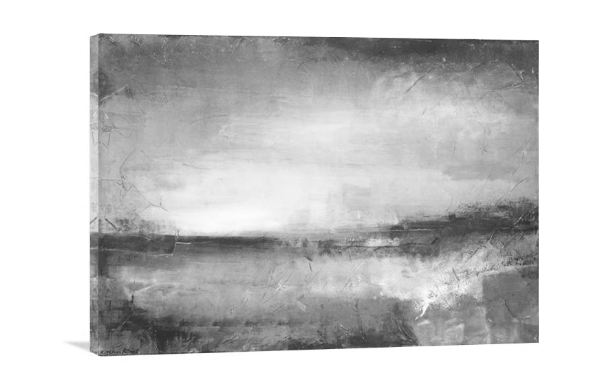 Neutral abstract landscape canvas print - Late Evening Sunset