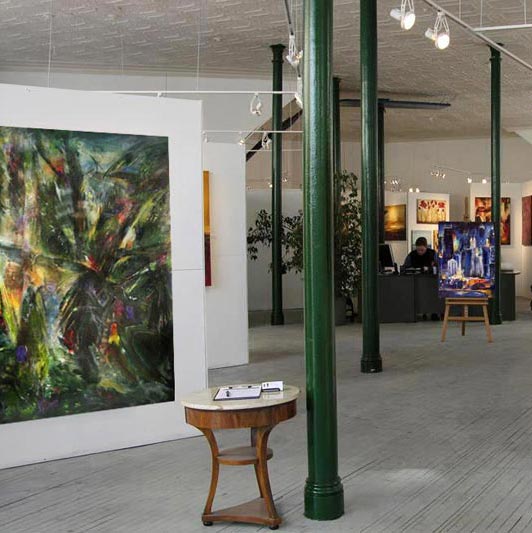 A custom abstract jungle themed painting for a client in Costa Rica.