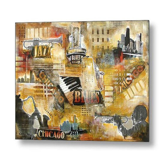 Uniquely designed contemporary artwork on metal for offices and lobbies.
