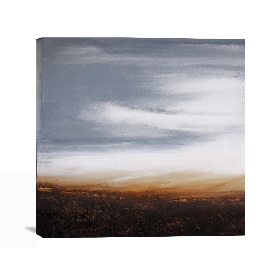 Ready to hang Neutral Abstract Landscape Canvas Print "Gentle Summer Sunset"