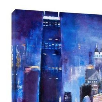 Chicago Cityscape Canvas Print "At Night"