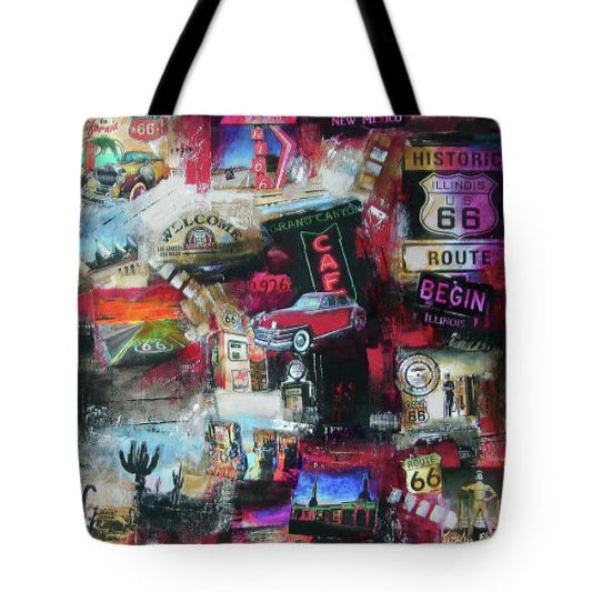 Route 66 Art Tote Bag