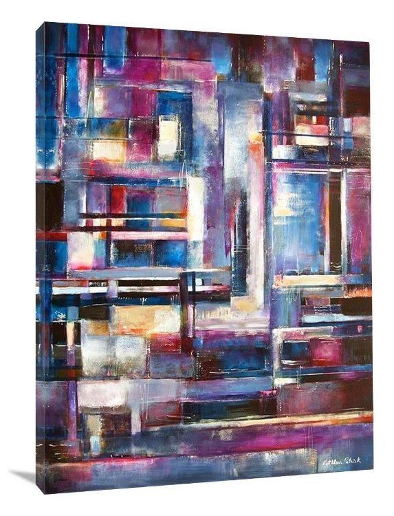 Abstract Cityscape Canvas Print - "In the City" - Chicago Skyline Art