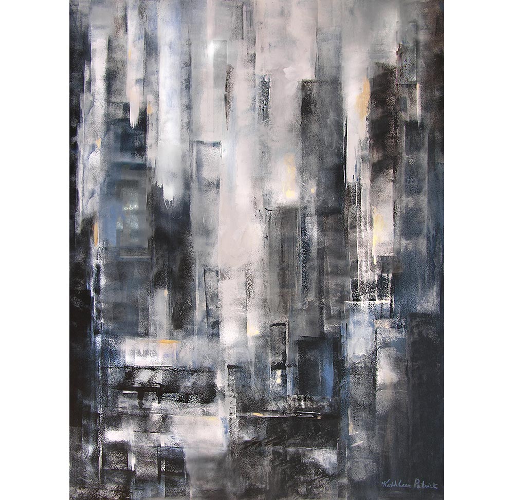 Neutral Abstract Cityscape Artwork "Within the Metropolis"