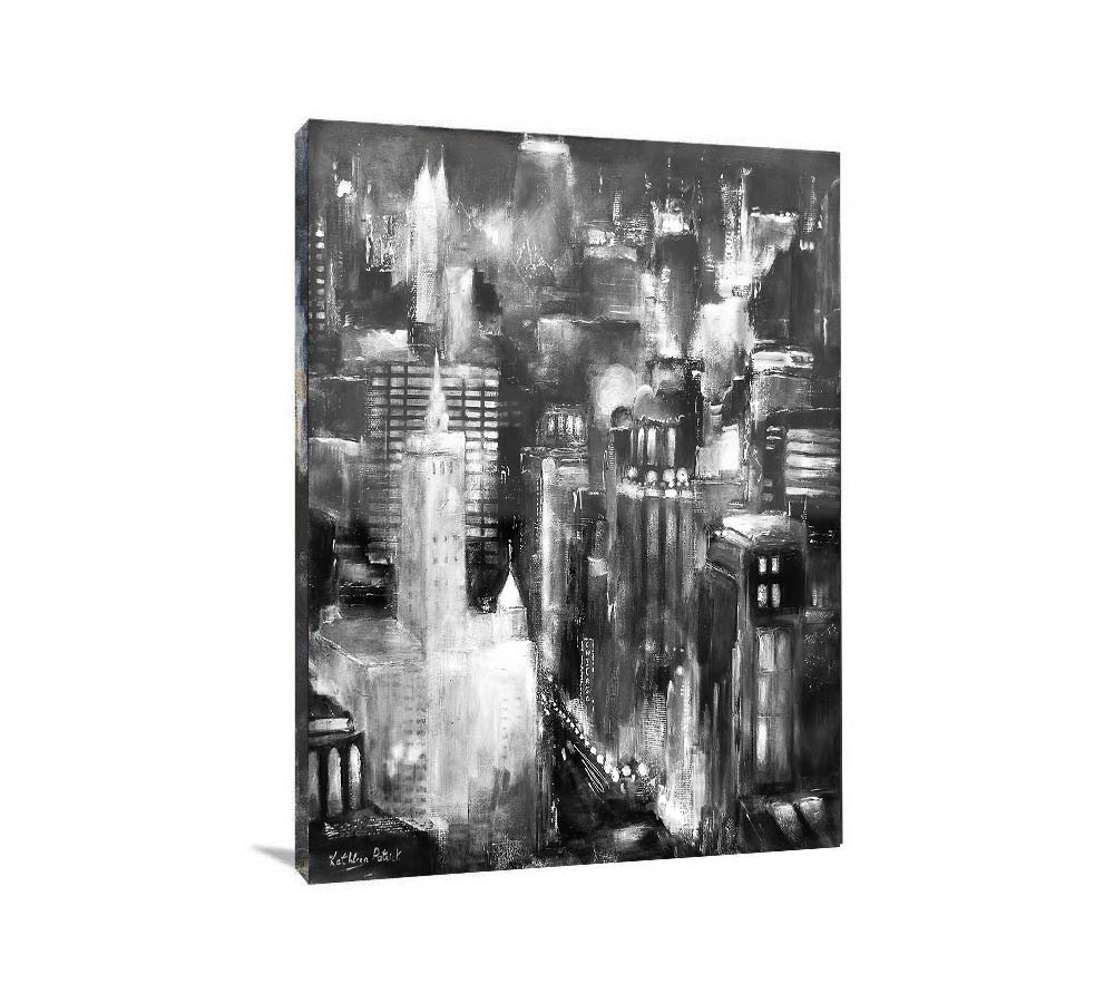 Chicago Michigan Avenue skyline canvas wrap art print.