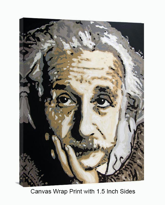Albert Einstein Painting Print - "Einstein Thinking"