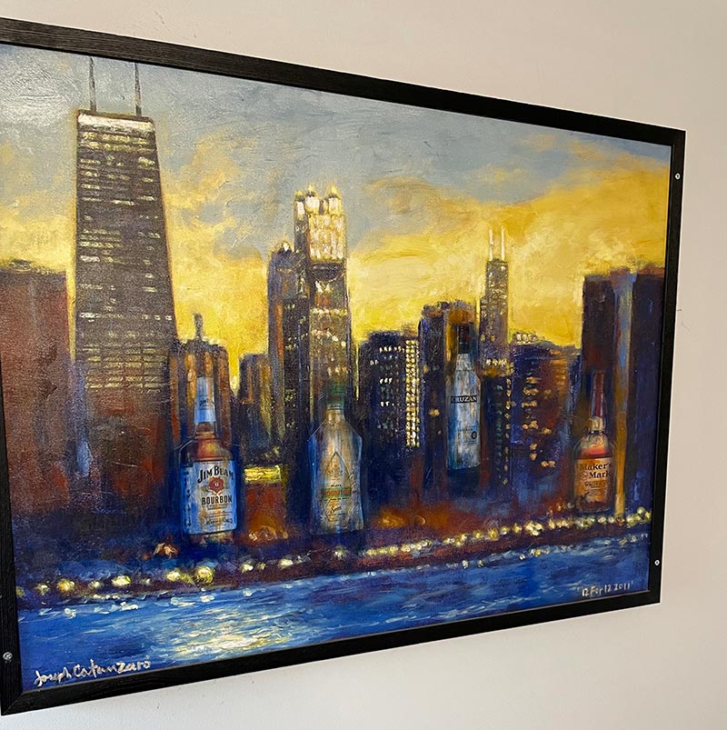 Chicago Cityscape Canvas Print with Collage - For Beam Suntory - Invoice - PAID